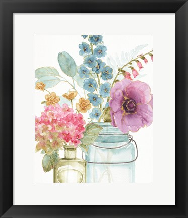 Framed Rainbow Seeds Flowers VIII Print