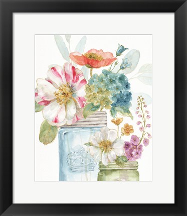 Framed Rainbow Seeds Flowers IX Print