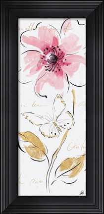 Framed Simply Pink V Print
