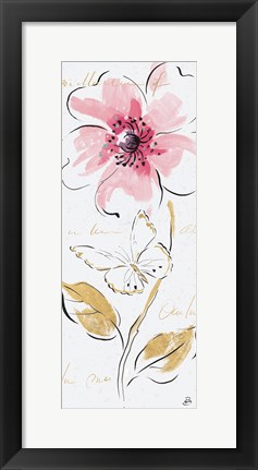 Framed Simply Pink V Print