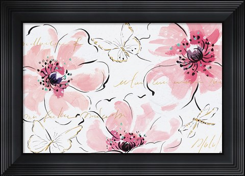 Framed Simply Pink I Print