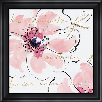 Framed Simply Pink II Print