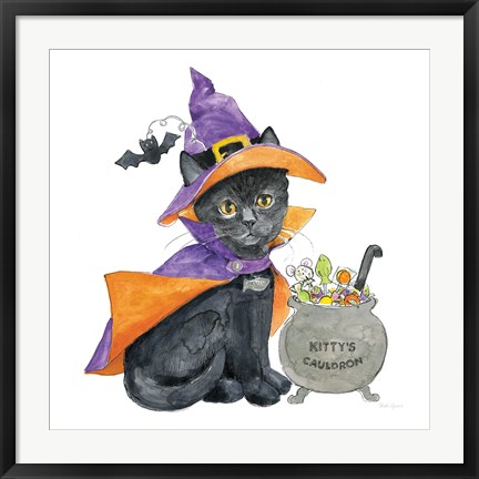 Framed Halloween Pets I Print