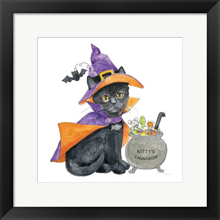 Framed Halloween Pets I Print