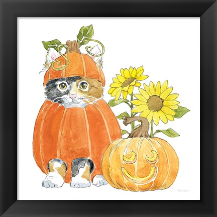 Framed Halloween Pets II Print