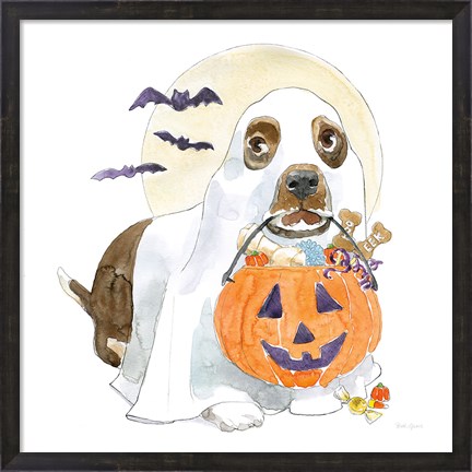 Framed Halloween Pets III Print