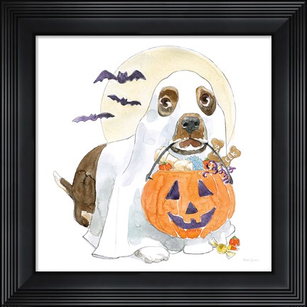 Framed Halloween Pets III Print