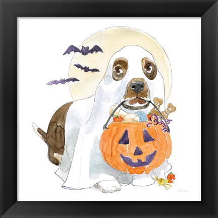 Framed Halloween Pets III Print