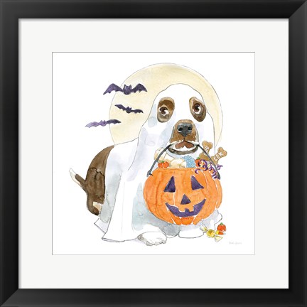 Framed Halloween Pets III Print