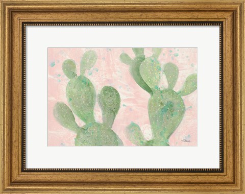 Framed Cactus Panel III Print