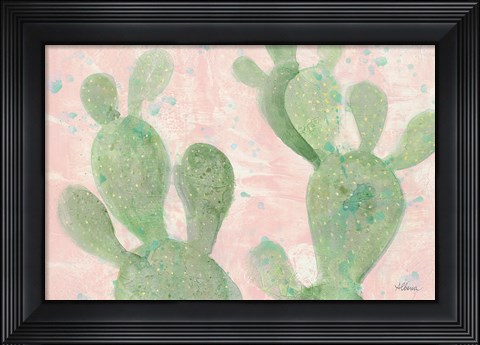 Framed Cactus Panel III Print