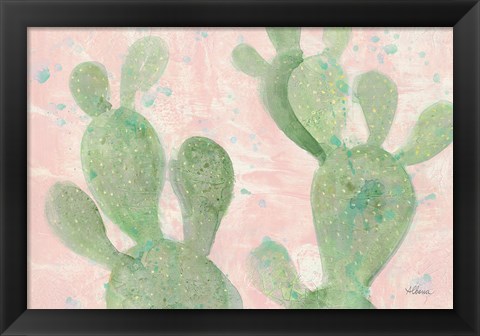 Framed Cactus Panel III Print