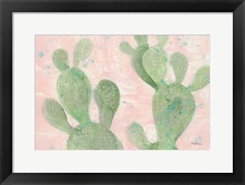 Framed Cactus Panel III Print