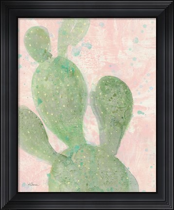 Framed Cactus Panel I Print