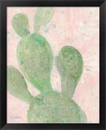 Framed Cactus Panel I Print