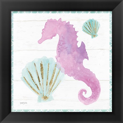 Framed Mermaid Friends VI Print