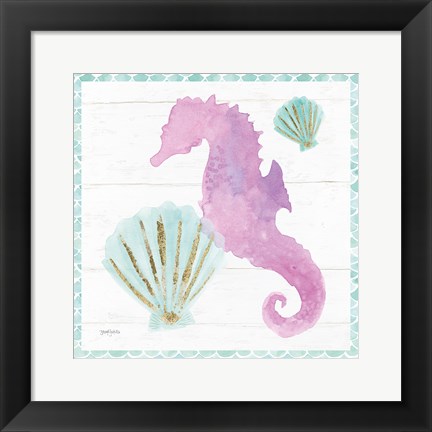 Framed Mermaid Friends VI Print