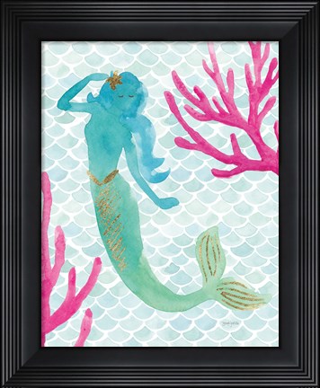 Framed Mermaid Friends II Print