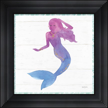 Framed Mermaid Friends III Print