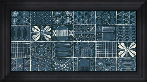 Framed Adire V Cream Print