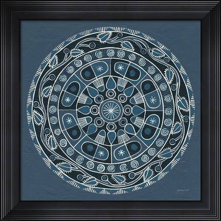 Framed Adire IV Cream Print