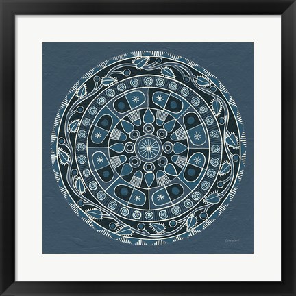 Framed Adire IV Cream Print