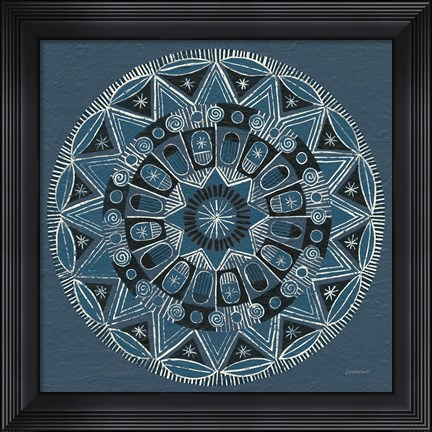 Framed Adire I Cream Print