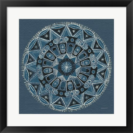 Framed Adire I Cream Print