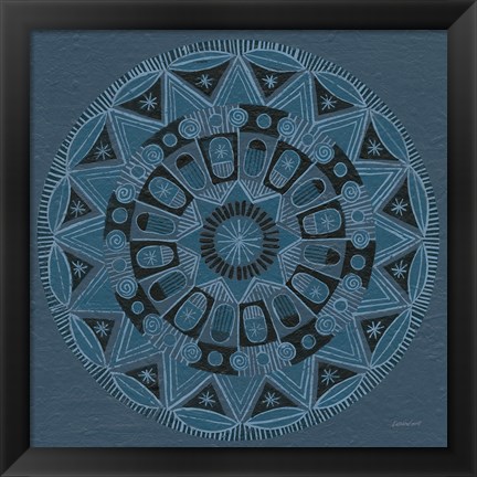 Framed Adire I Print