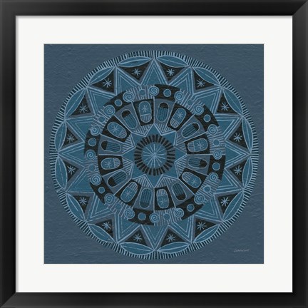 Framed Adire I Print