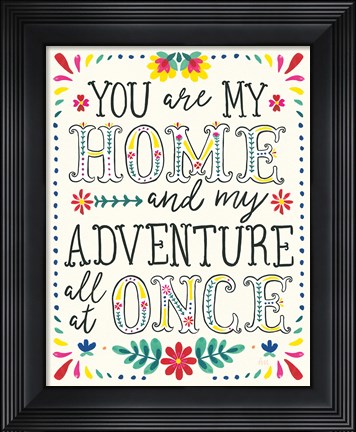 Framed Floral Fiesta White Inspiration I Print
