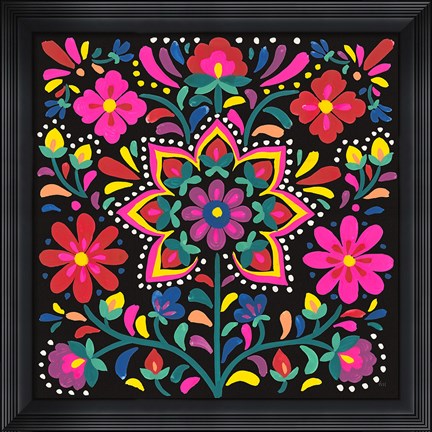 Framed Floral Fiesta III Print