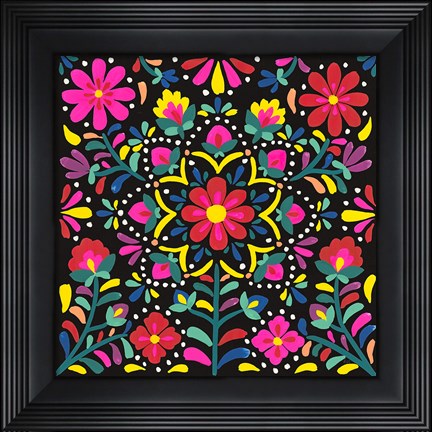 Framed Floral Fiesta II Print