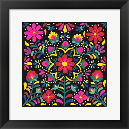 Framed Floral Fiesta II Print