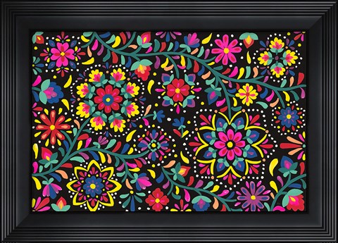 Framed Floral Fiesta I Print