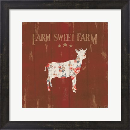 Framed Farm Patchwork XI Print