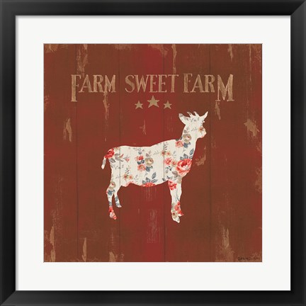 Framed Farm Patchwork XI Print