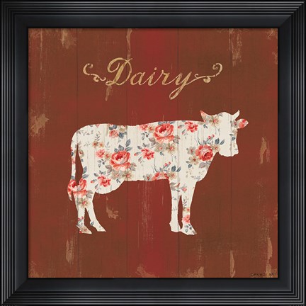 Framed Farm Patchwork IX Print