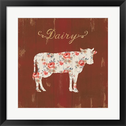 Framed Farm Patchwork IX Print