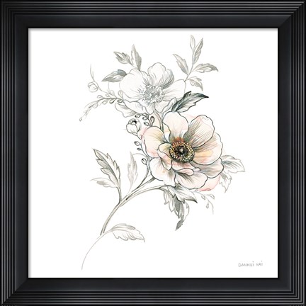 Framed Sketchbook Garden VII Print