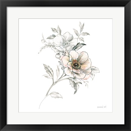 Framed Sketchbook Garden VII Print