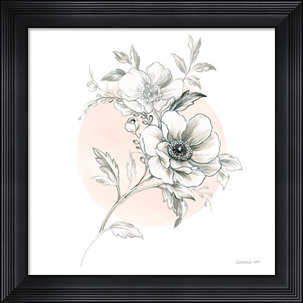 Framed Sketchbook Garden I Print