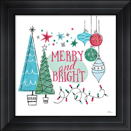 Framed Retro Christmas II v2 Print