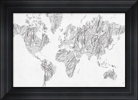 Framed World on a String Neutral Print