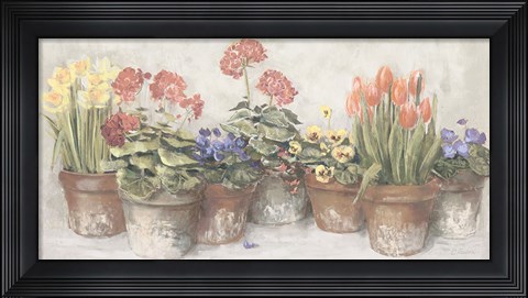 Framed Spring in the Greenhouse Neutral Print