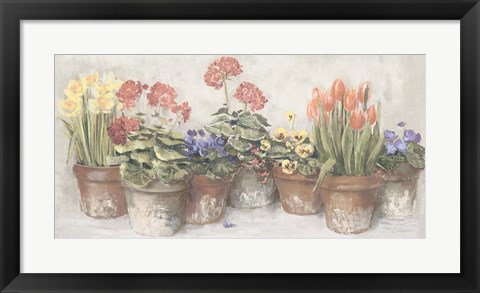 Framed Spring in the Greenhouse Neutral Print