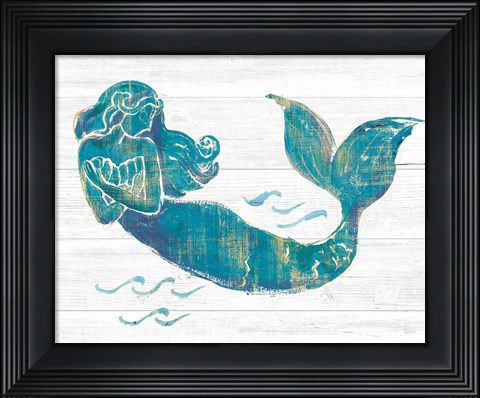 Framed On the Waves II Light Plank Print