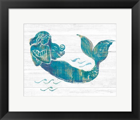 Framed On the Waves II Light Plank Print