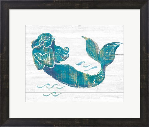 Framed On the Waves II Light Plank Print