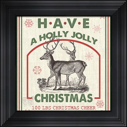 Framed Farmhouse Holiday IV Print